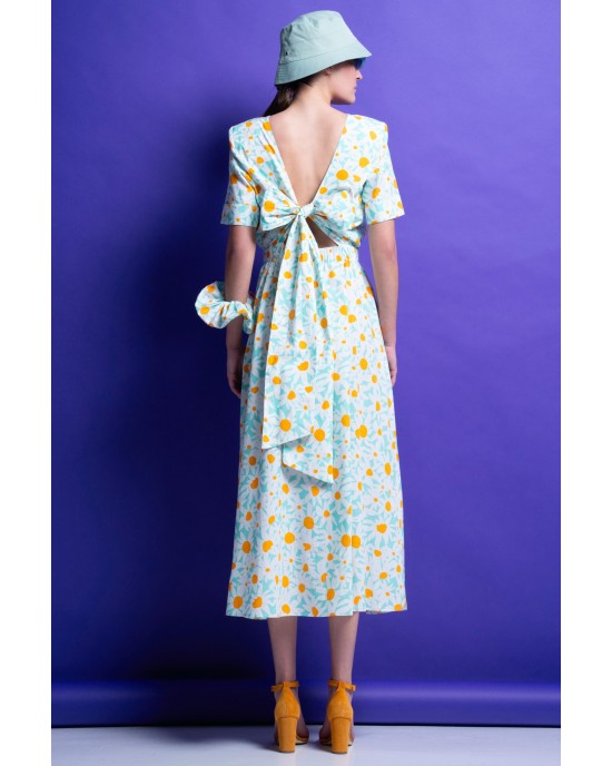 Mamoush Violeta Mint With Daisies Midi Φόρεμα Mamoush Violeta Mint With Daisies Midi Φόρεμα