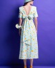 Mamoush Violeta Mint With Daisies Midi Φόρεμα Mamoush Violeta Mint With Daisies Midi Φόρεμα