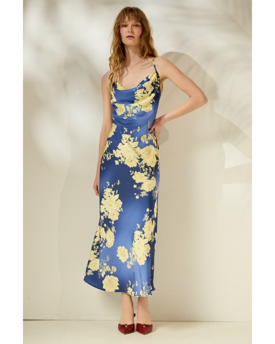Mamoush Evelyn Navy Φόρεμα