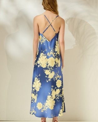 Mamoush Evelyn Navy Φόρεμα
