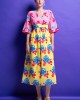 Mamoush Lolita Pink/Yellow Two-Tone Midi Φόρεμα Mamoush Lolita Pink/Yellow Two-Tone Midi Φόρεμα