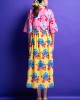 Mamoush Lolita Pink/Yellow Two-Tone Midi Φόρεμα Mamoush Lolita Pink/Yellow Two-Tone Midi Φόρεμα