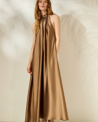 Mamoush Eleanora Mocca Maxi Φόρεμα