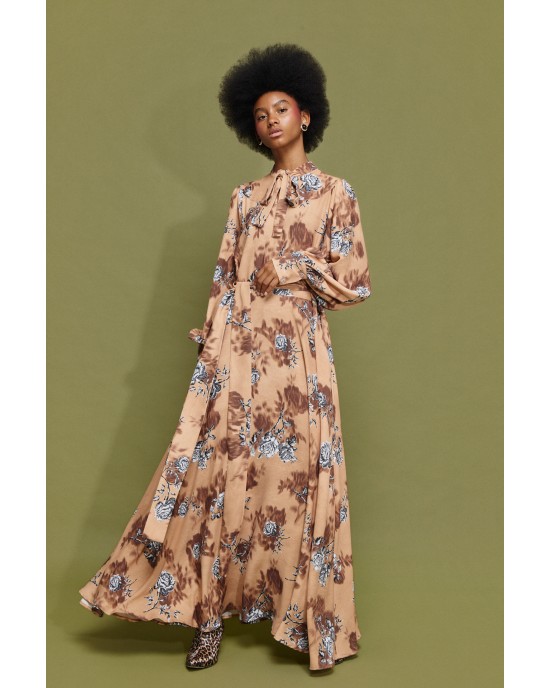 Mamoush Evangelia Mocha Floral Maxi Φόρεμα Mamoush Evangelia Mocha Floral Maxi Φόρεμα