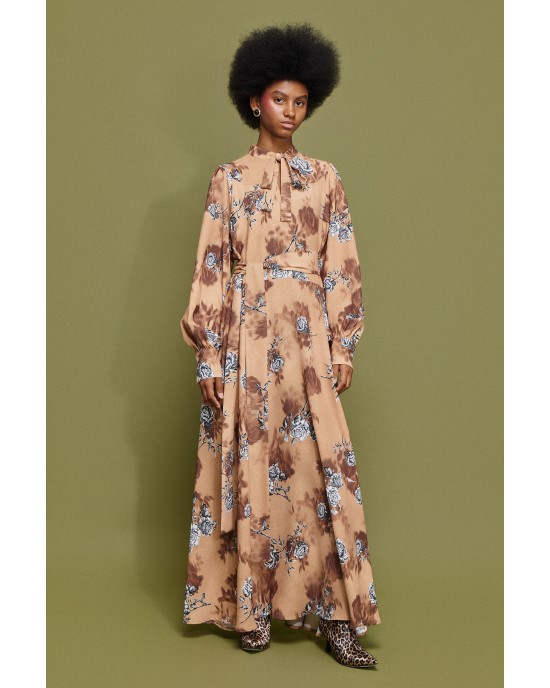 Mamoush Evangelia Mocha Floral Maxi Φόρεμα Mamoush Evangelia Mocha Floral Maxi Φόρεμα