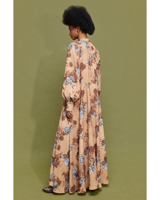 Mamoush Evangelia Mocha Floral Maxi Φόρεμα Mamoush Evangelia Mocha Floral Maxi Φόρεμα