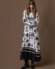 Mamoush Amyra Black/White Maxi Φόρεμα