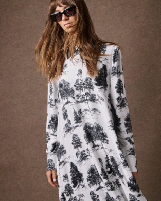 Mamoush Amyra Black/White Maxi Φόρεμα