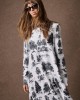 Mamoush Amyra Black/White Maxi Φόρεμα
