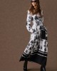 Mamoush Amyra Black/White Maxi Φόρεμα