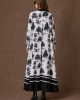 Mamoush Amyra Black/White Maxi Φόρεμα