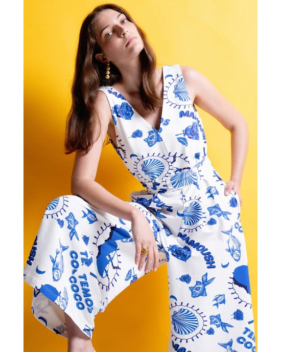 Mamoush Mia Blue/White Ολόσωμη Φόρμα Mamoush Mia Blue/White Ολόσωμη Φόρμα