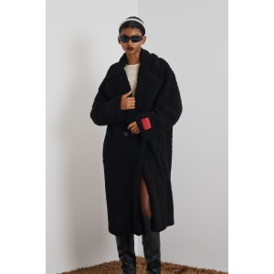 Mamoush Norma Boukle Fur Black Παλτό