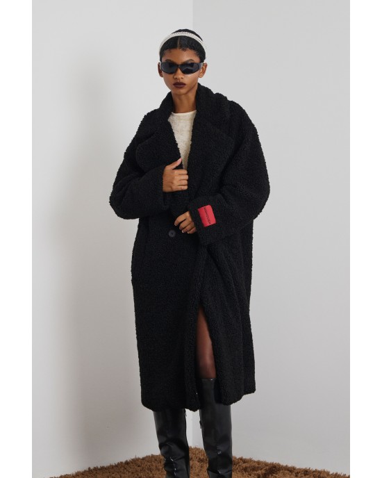 Mamoush Norma Boukle Fur Black Παλτό Mamoush Norma Boukle Fur Black Παλτό