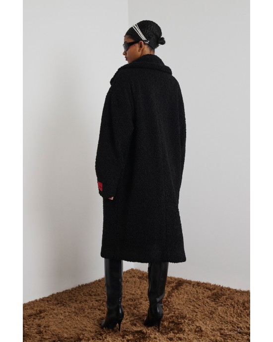 Mamoush Norma Boukle Fur Black Παλτό Mamoush Norma Boukle Fur Black Παλτό
