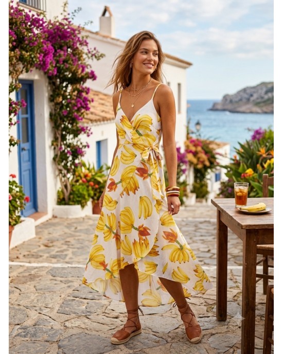 MAMOUSH Bananas Κρουαζέ Φόρεμα