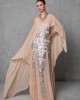 Mya Collection Daria Beige Cape & Maxi Φόρεμα