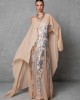 Mya Collection Daria Beige Cape & Maxi Φόρεμα