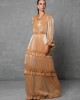 Mya Collection Sorelia Beige Maxi Φόρεμα