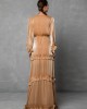 Mya Collection Sorelia Beige Maxi Φόρεμα