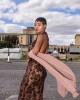 Mya Collection Belisse Brown Maxi Φόρεμα