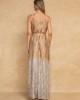 Mya Collection Tessa Beige Maxi Φόρεμα