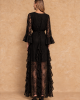 Mya Collection Oriana Black Maxi Φόρεμα