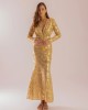 MYA Collection Finley Gold Maxi Φόρεμα