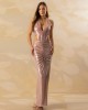 MYA Collection Sakura Pink Nude Maxi Φόρεμα