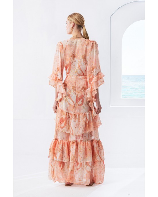Mya Collection Calypso Pink Top & Φούστα