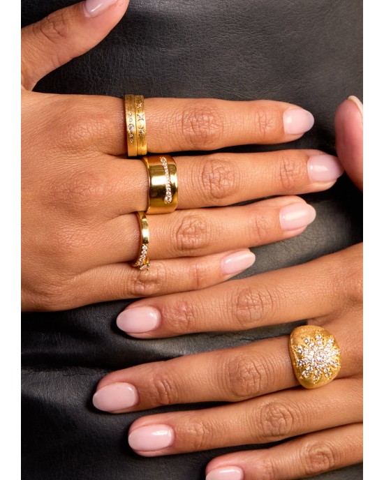MYA-BAY Cuff Mini Star Gold Δαχτυλίδι