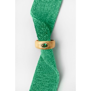 MYA-BAY Dynasty Cuff Green Δαχτυλίδι