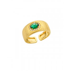MYA-BAY Dynasty Cuff Green Δαχτυλίδι