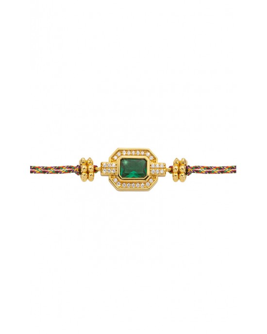 MYA-BAY Art Deco Shiny Green Βραχιόλι