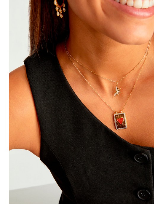 MYA-BAY Red Heart Boheme Κολιέ