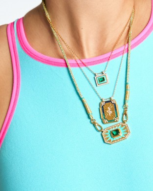 Mya-BAY Yucatan Light Turquoise Κολιέ