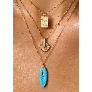 MYA-BAY Plume Turquoise Κολιέ