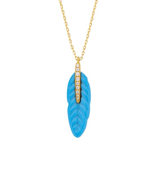 MYA-BAY Plume Turquoise Κολιέ