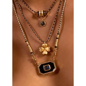 MYA-BAY Black Shiny Yucatan Κολιέ