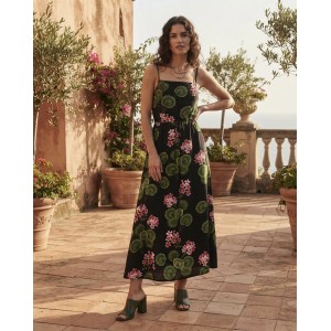 Maeda Black Floral Printed Φόρεμα
