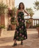 Maeda Black Floral Printed Φόρεμα