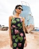 Maeda Black Floral Printed Φόρεμα