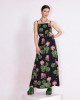 Maeda Black Floral Printed Φόρεμα