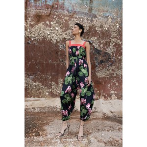 Maeda Black Printed Ολόσωμη Φόρμα