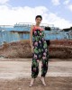 Maeda Black Printed Ολόσωμη Φόρμα