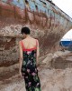 Maeda Black Printed Ολόσωμη Φόρμα
