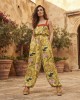 Maeda Printed Wide-Leg Yellow Ολόσωμη Φόρμα