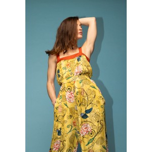 Maeda Printed Wide-Leg Yellow Ολόσωμη Φόρμα