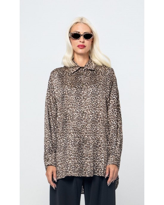 Mamoush Victoria γAnimal Print Oversized Πουκάμισο