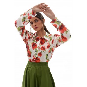 Mamoush Areti White Roses Πουκάμισο